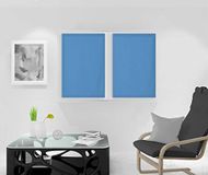 Soleil d'Ocre 43552 Dolly Paar van Gebroken Zonde Polyester Blauw 60 x 90 cm