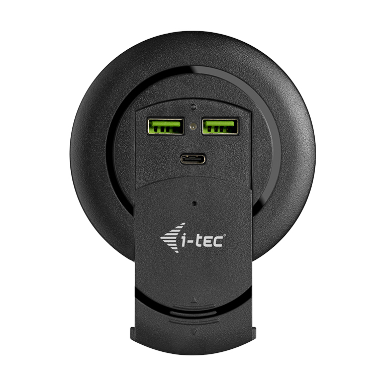 i-Tec Built-in Desktop Fast Charger, USB-C PD 3.0 + 3x USB 3.0 QC3.0, 96 W