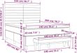 vidaXL Boxspring met matras stof donkerbruin 140x200 cm