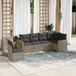 Maison Exclusive - Ensemble de jardin pour 6 personnes avec coussins, gris, en polyrotin