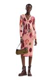 Desigual Robe en maille plate à manches longues pour femme