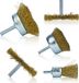 Rosfix Set Draadborstels voor Schroefboormachine - Messinggegolfd Draad - 1/4" Schacht, 50/65/25 mm