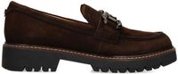 No Stress Dames Donkerbruine suède loafers met chain - Maat 40