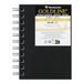 Clairefontaine 34294C Spiraal Schetsboek Goldline - 40 Vellen Ivoor Tekenpapier - A6 10,5x14,8 cm 140g - Staand Formaat - Stevige Zwarte Kaft met Linnenlook