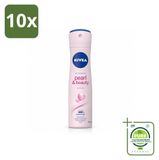 NIVEA Déodorant Spray Pearl & Beauty, 150 ml - 10 pièces
