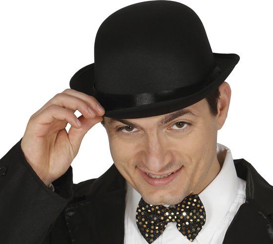 Zwarte Bolhoed - Unisex - Kunststof - Fiestas Guirca