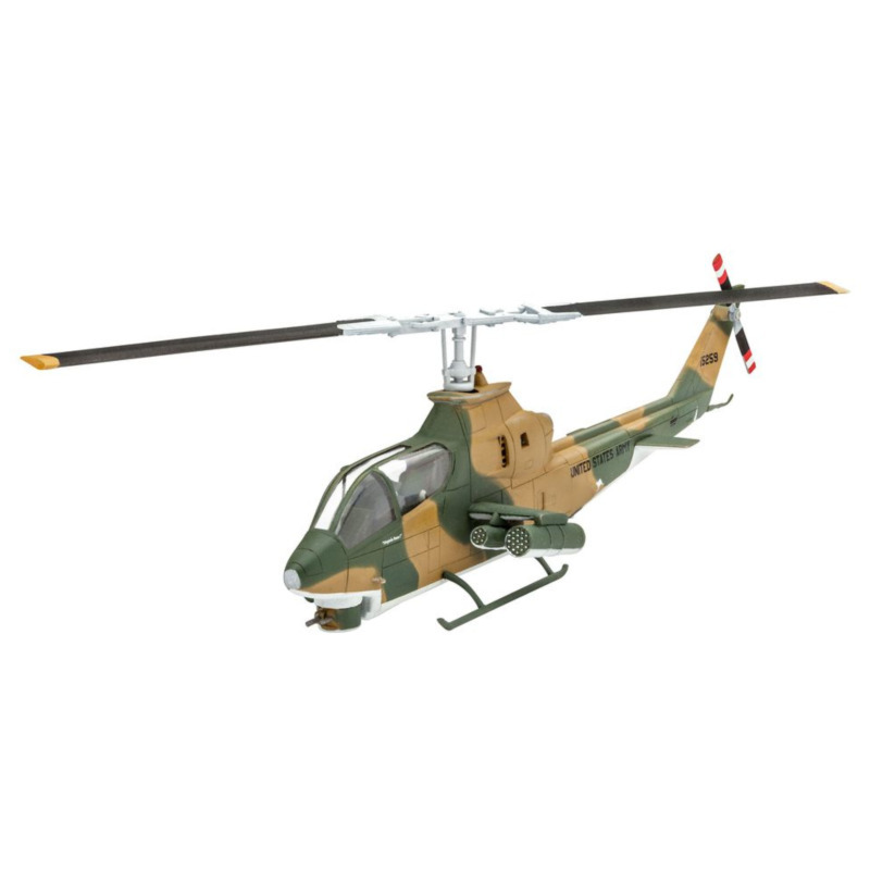 Revell Modellbausatz Hubschrauber 1:100 - Bell AH-1G Cobra im Maßstab 1:100, Level 3, originalgetreue Nachbildung mit vielen Details, Helikopter, 04954