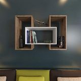 Homemania rek 90 x 25 x 60 cm Noce, Bianco