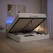 Prolenta Maison Exclusive - Lit Ottoman avec matelas et éclairage LED, gris clair, 140 x 200 cm, revêtement en velours