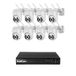 RobiCam caméras, 4MP, set de 8 pièces, iCSee, Ultra HD, vision nocturne couleur, notifications, audio bidirectionnel, enregistreur NVR