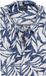 OLYMP Casual regular fit overhemd - korte mouw - structuur - offwhite met blauw dessin