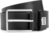 BOSS Leren Riem Elio Sz35 Leather Belt W95 Black Zwart