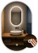 Miroir LED ovale 70x100 avec interrupteur tactile, étanche (IP65), modèle LUNA