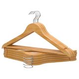 PORTENTUM Set van 10 houten kleerhangers