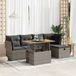 Maison Exclusive - Ensemble de meubles de jardin 6 pièces avec banc, coussins, en polyrotin gris, avec un cadre en bois d'acacia