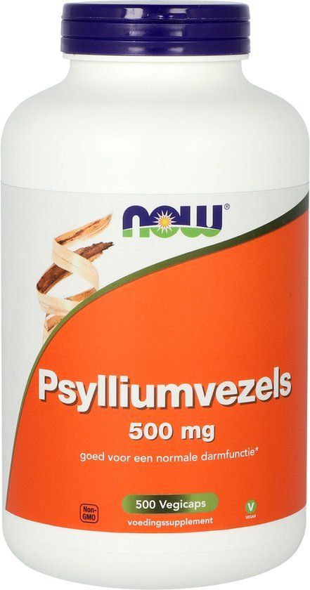 NOW Psylliumvezels 500 mg - 500 capsules - Voedingsvezels