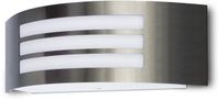 Kwazar Luminaire - Buitenlamp Wand - Wandlamp Buiten - Buitenverlichting Huiswand, Wandlamp - 15W, E27, IP44 voor huisingang, terras, balkon - BENY Zilver
