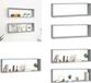 vidaXL Étagères cube 2 pièces 80x15x26,5 cm bois traité gris sonoma
