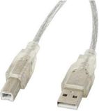 Lanberg USB 2.0 Kabel - 5m - Transparant