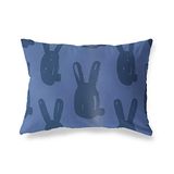 BonaMaison Blauw Decoratieve Kussensloop, Kussenhoezen Bank, Decoratieve Kussenhoesjes, Kussensloop; Sofa, Slaapkamer, Kantoor, Auto 45x60 Cm - Ontworpen en vervaardigd in Turkije