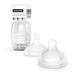 Suavinex, Set de 2 sucettes symétriques Sx Pro en silicone pour biberons Suavinex, tétine à débit très dense (XL), pour aliments denses et céréales, +6 mois, avec valve anti-colique, 2