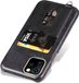 ShieldCase Étui vintage avec porte-cartes pour Apple iPhone 12 Pro Max 6,7 pouces - noir