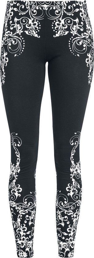 Black Premium by EMP Zwarte legging met print - Dames - L