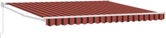 vidaXL Parasol extérieur 4 x 3,5 m rayé jaune et orange
