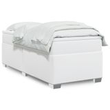 VidaXL Boxspringbed met matras, wit, 80x200 cm, kunstleer