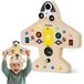 Mamabrum Tableau d'activités comme avion, avec boussole et hélice, 10 lumières LED, 25 x 27 x 3 cm, pour enfants à partir de 3 ans