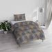 Italian Bed Linen Athena dekbedovertrekset met tas en kussenslopen, bedrukt, ADANA grijs, eenpersoonsbed