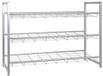 Haku Schoenenrek metaal stapelbaar aluminiumkleurig schoenenrek met 3 legplanken - Afmetingen: B 80 cm x H 60 cm x D 30 cm, Stijl: Modern