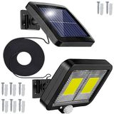 OEM Zonnepaneellamp met bewegingssensor, 108 LED's, geschikt voor tuin en terras