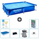 Bestway Rechthoekig Steel Pro Zwembad - 221 x 150 x 43 cm - Blauw
