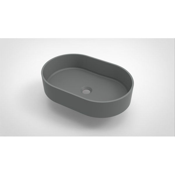Arcqua Case opbouw waskom ovaal 55x36cm mat grijs WAS453255
