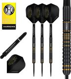 Harrows Chizzy Series 3 90% Tungsten 25g Steel Tip Darts - Black (3 Pieces)