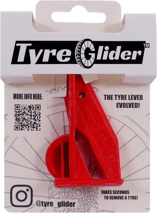 Tyre Glider Ergonomische Bandenafnemer - Rood - 7,8 x 4,3 cm