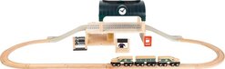 small foot - Train Station with Accessories - Wooden Toy Train Station with Accessories
