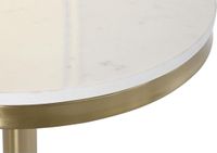 DKD Home Decor Bijzettafel Zwart Gouden Metaal Wit Marmer