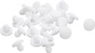 Allecto plus - Bouchons en silicone 28 pièces, bouchons en caoutchouc ronds pour trous de 3,5 mm, bouchons de tube étanches Blanc