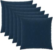 vidaXL - Kussensloop - 6 stuks - HEERLEN - Blauw - 70 x 70 cm - Katoensatijn