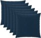 vidaXL - Kussensloop - 6 stuks - HEERLEN - Blauw - 70 x 70 cm - Katoensatijn