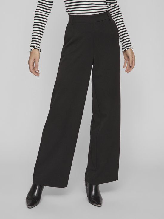 VILA VIVARONE HW WIDE PANT - NOOS - Black - Size 38
