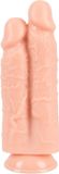 Realistixxx Bol Double Lover Natuurlijke Dubbele Dildo met Zuignap en Mooie Realistische Vormgeving 26 cm - beige
