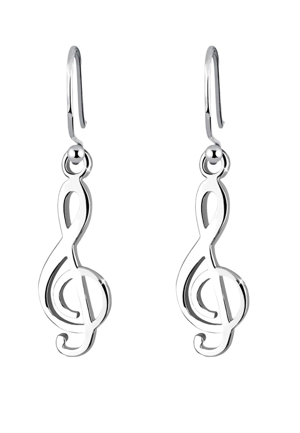 Elli Oorbellen Dames Oor Hanger Muzieksleutel Muziek Uitgesneden 925 Sterling Zilver