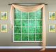 Today's Curtain Emelia Originele voile sjaal, 548,6 cm, perzik, 114 cm B x 548,6 cm L