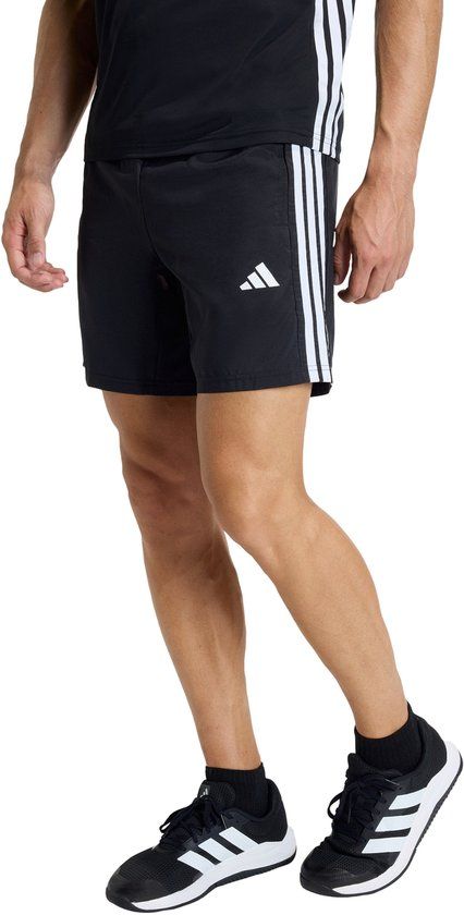 Adidas Performance Workout Essentials Base 3-Stripes Woven Short - Heren - Zwart - S