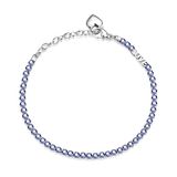 Brosway Tennisarmband Desideri für Damen aus 304 Edelstahl mit Liebesaufschrift, Herzanhänger und Zirkonia, Karabinerverschluss, Größe: 19 cm, BEI028