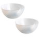 Plasticforte Salad bowl - 2x - salad bowl - D23 x H9.5 cm - plastic - transparent - 2900 ml - food serving
