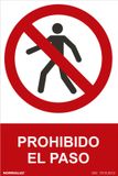 Normaluz Bord Prohibido el paso PVC (30 x 40 cm)